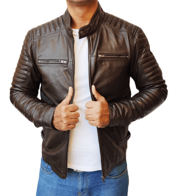 Brown Lambskin leather Jacket