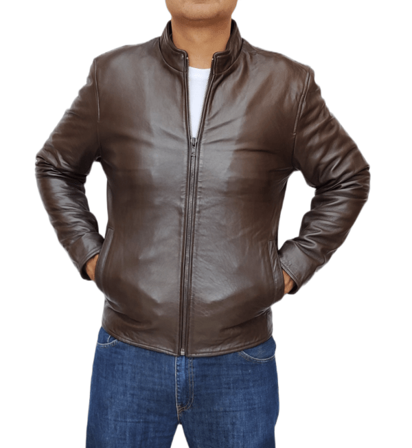 Brown Lambskin Leather jacket