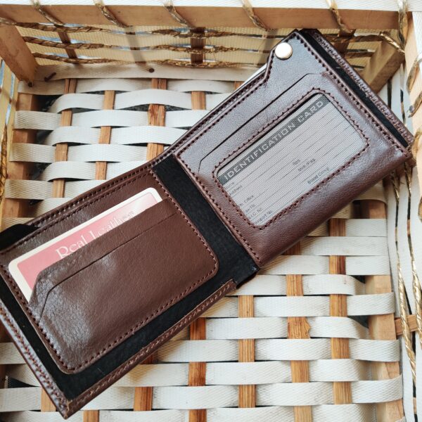 Men's Leather wallet Genuine Cowhide Leather HS-BZ4 Brown