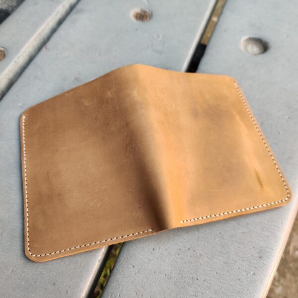 Handcrafted Crazy Horse Leather Bifold Wallet HS-W4 - Image 6