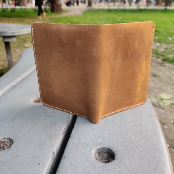 Handcrafted Crazy Horse Leather Bifold Wallet HS-W4 - Image 5