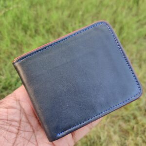 Men's Leather wallet Genuine Cowhide Leather HS-UP- Blue